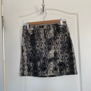Zara snake skin mini skirt